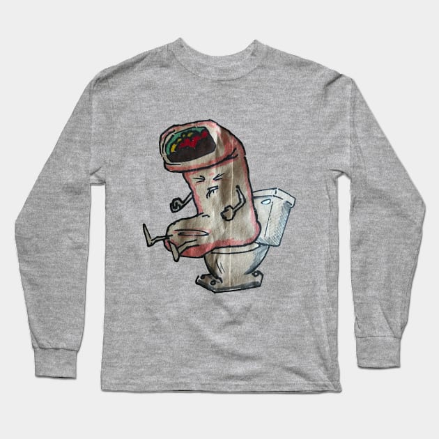 Pooping Burrito Long Sleeve T-Shirt by FZKilla